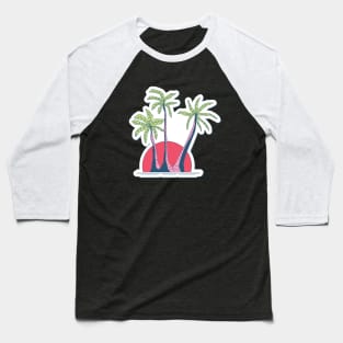 Palm Tree Sunset Baseball T-Shirt